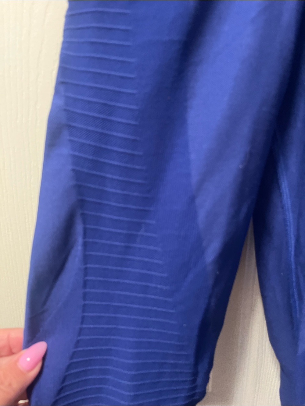 Women’s‎ DRI-FIT Blue High Rise Compression Leggings Textured Side Panels Size S - Picture 5 of 10